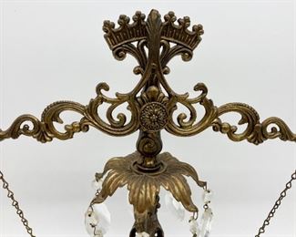 Vintage brass and crystal scale