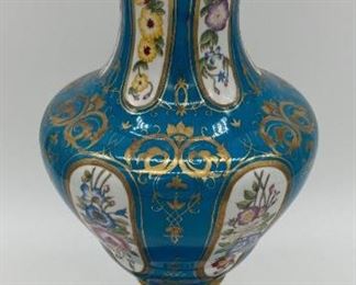 Chelsea House aqua and floral vase