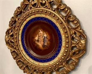 Vintage Siarr Victorian framed plate