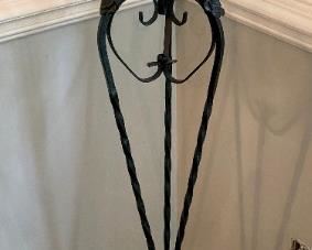 Wrought iron tall plant stand