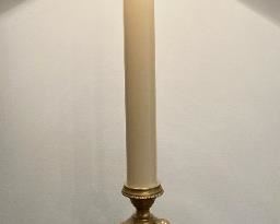 Vintage brass candlestick lamp (2 available)