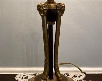 Vintage brass candlestick lamp (2 available)