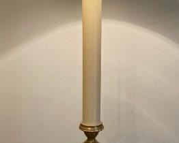 Vintage brass candlestick lamp (2 available)