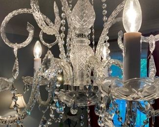 Vintage crystal 5-arm chandelier
