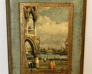 Vintage wood painted wall plaques