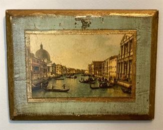 Vintage wood painted wall plaques