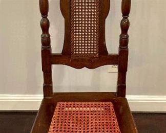Vintage cane-bottom chair