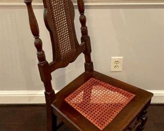 Vintage cane-bottom chair