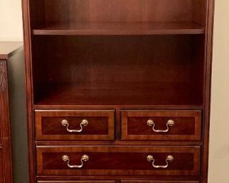Vintage Drexel Chippendale cabinet with shelves