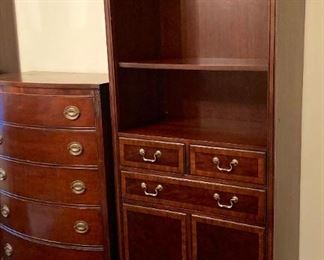 Vintage Drexel Chippendale cabinet with shelves