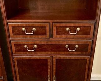 Vintage Drexel Chippendale cabinet with shelves