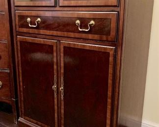 Vintage Drexel Chippendale cabinet with shelves