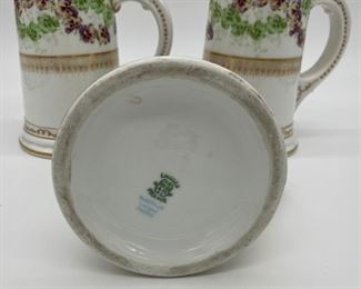 Limoges William Guerin Tankards