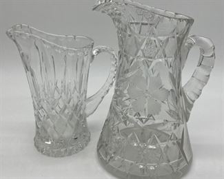 Cut glass pitchers