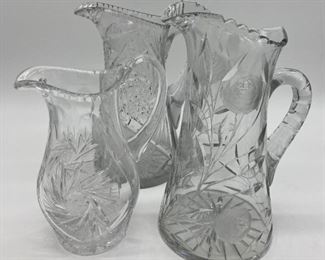 Cut glass pitchers