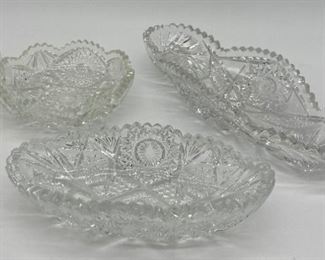 Cut glass bowls