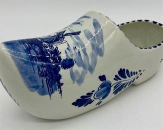 Hand painted Delft Holland windmill clog