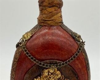 Vintage Italian leather decanter