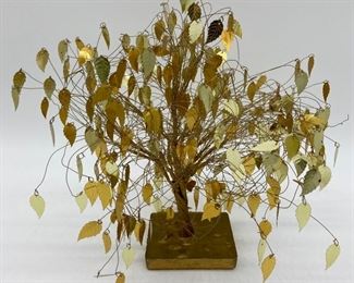 Vintage brass wire tree