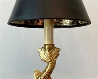 Brass fish lamp