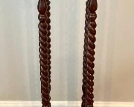 Vintage spindle plant stand with shelf