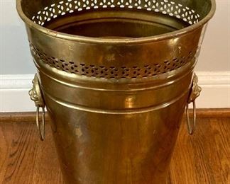 Antique brass umbrella stand