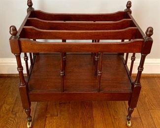 Vintage wooden magazine rack