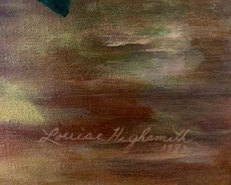 Signed Louise Highsmith "Spring Beauty" painting