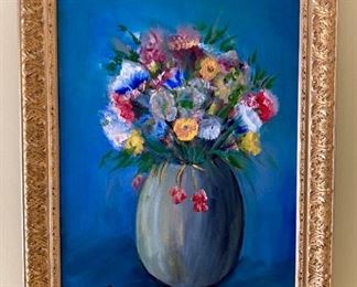 Signed Nancy Goodstein still life painting