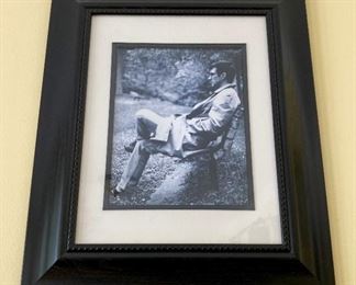 Original framed photo "Man on Booth"