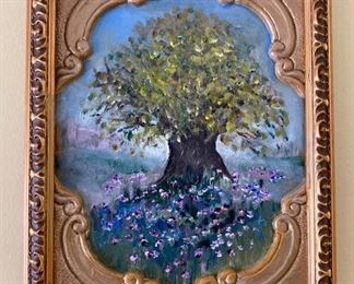 Signed Nancy Goodstein tree painting
