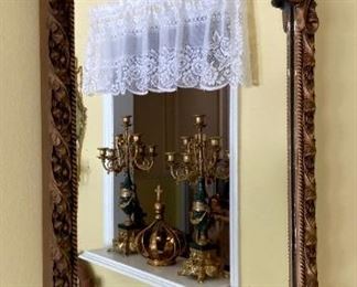 Vintage Hollywood Regency rectangular mirror