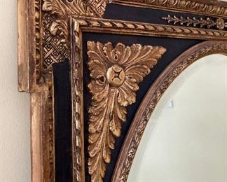 Regency style framed beveled mirror 