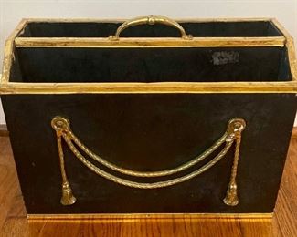 Made in England solid brass magazine rack