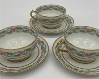 GDA Limoges France cups and saucers