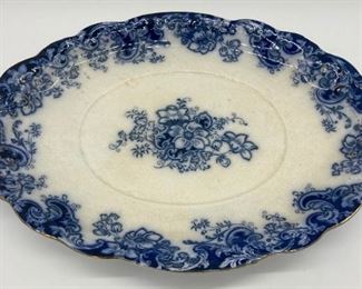 Antique Alfred Meakin blue and white platter