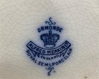 Antique Alfred Meakin blue and white platter