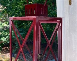 Vintage outdoor large red lantern