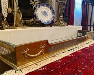 Brass fire place guard