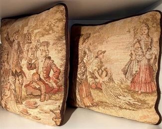 Pictorial throw pillows