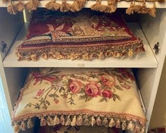 Floral throw pillows