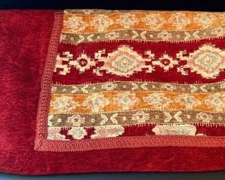 Embroidered throw