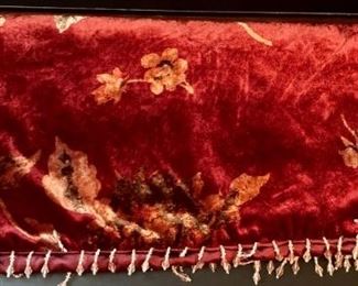 Throw with bead tassels