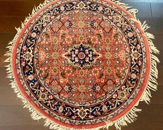 Vintage Oriental round area rug