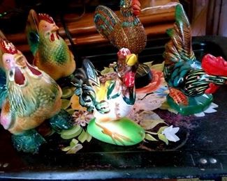 Chickens and roosters 