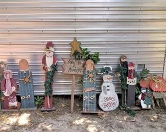 Christmas wooden yard signs
