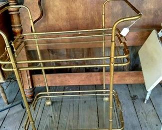 Brass Tea Cart Vintage