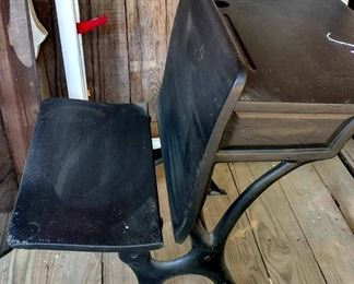 Antique school desk
