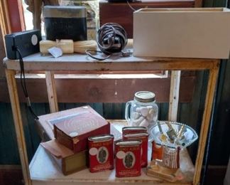 Vintage pipes
Vintage razors
Vintage camera
Prince Albert tins cans