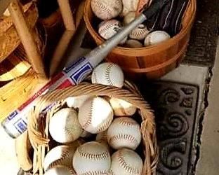 Baseballs and bats 
